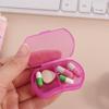 With Lid Mini Medicine Box Snap-on design Pill Packing Box Simple 2-gird Pill Box  Storage Box