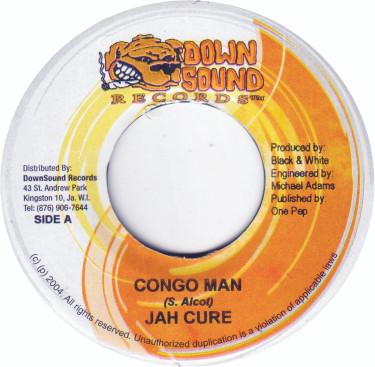 7-дюймовая пластинка JAH CURE - Congo Man NONE Down Sound Reco 2004 Ямайка Регги, Ска и Даб Б/У