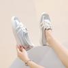 2025 Spring Little White Shoes New Korean Version Ins Female Students Height Increase Flat Sports Board Shoes Casual Shoes Female Q65