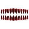 Elegant Wine Red Cat Eye Almond Medium-Long Nail Art Tips - European & American Style