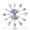 3D Spoon Fork Wall Clock Modern Metal Clock Room Home Decoration Decorative Horloge  Restaurant