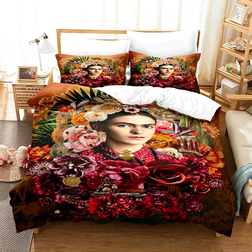 F-Frida K-Kahlo Duvet Cover Pillowcase Bedding Set Adult Boy Girl Bedroom Decoration Children Gift Single Double Large Size