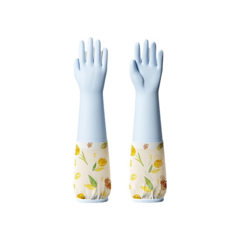 Thick Velvet Washing Gloves Waterproof Dish Washing Gloves Cleaning Gloves  Bowl Cleaning