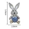 Rabbit Rhinestone Pin Brooch, Diamond Alloy Brooch, Little Rabbit Cute Animal Brooch Clothing Corsage