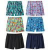 Мужские боксеры с эластичной резинкой на талии и принтом, свободные бесшовные, быстросохнущие, впитывающие влагу, тонкие домашние шорты больших размеров, шорты для сна, летние трусы