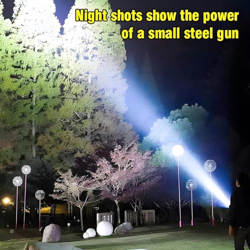 Strong light, super bright home charging, outdoor night riding, portable LED long-range flashlight, three-eyed little monster flashlight, black.