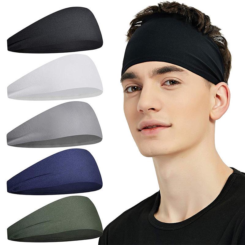 Men's Cross-Border Sports Sweat-Absorbing Headband for Yoga and Running - Antiperspirant Headscarf for Fitness