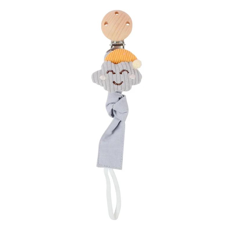 Детская мультяшная плюшевая кукла, хлопковая цепочка против падения, клейкая цепочка для зубов новорожденного, цепочка для сосков лисы, льва, медведя