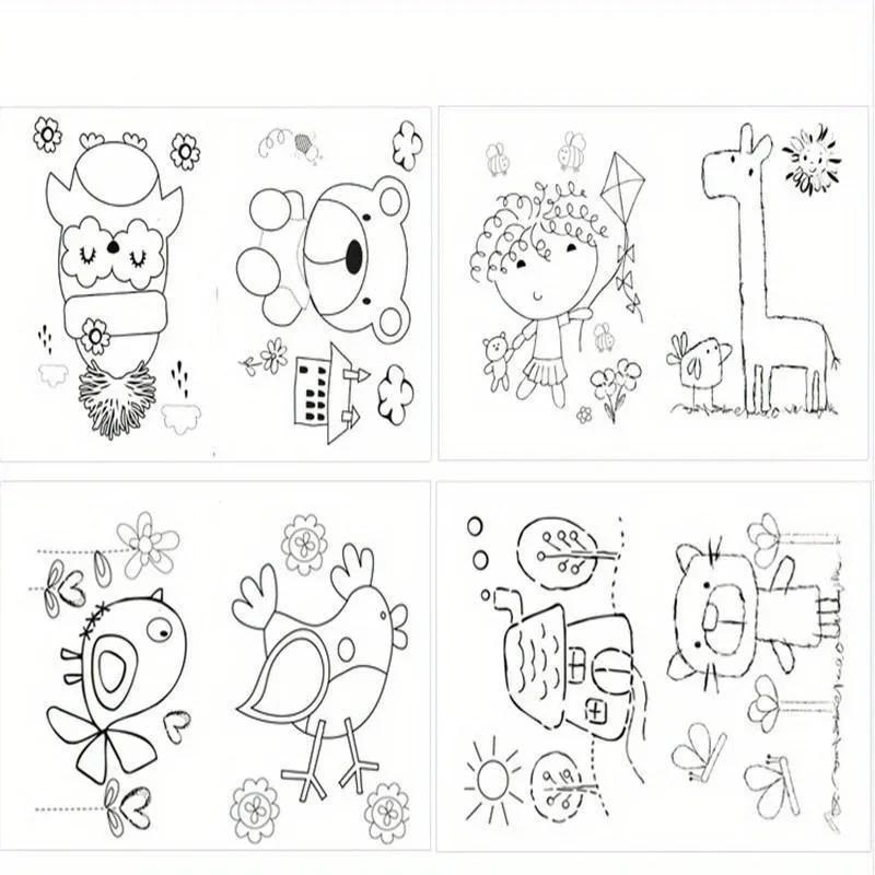 1set  Scrawl Finger Painting Nontoxic Watercolour Craft Set DIY Play Tools Accessories Hand Printed Color Painting