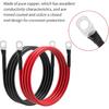 8 AWG Battery Cable 8 Gauge Power Inverter Cables with 5/16 Inch Lugs Both Ends for Solar Boat Marine RV Car 2 Pack (3FT)