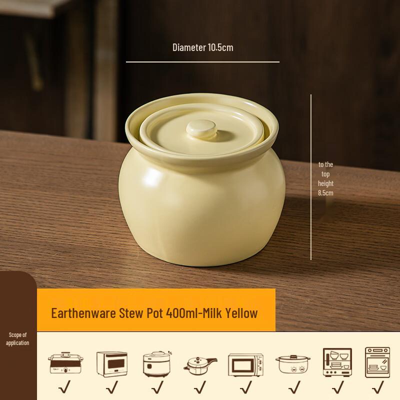 400ml Ceramic Single-Serve Stew Pot