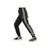 adidas Оригинальные спортивные брюки с эластичной резинкой в полоску и принтом логотипа 'Трилистник' Женские штаны Черные DN8134