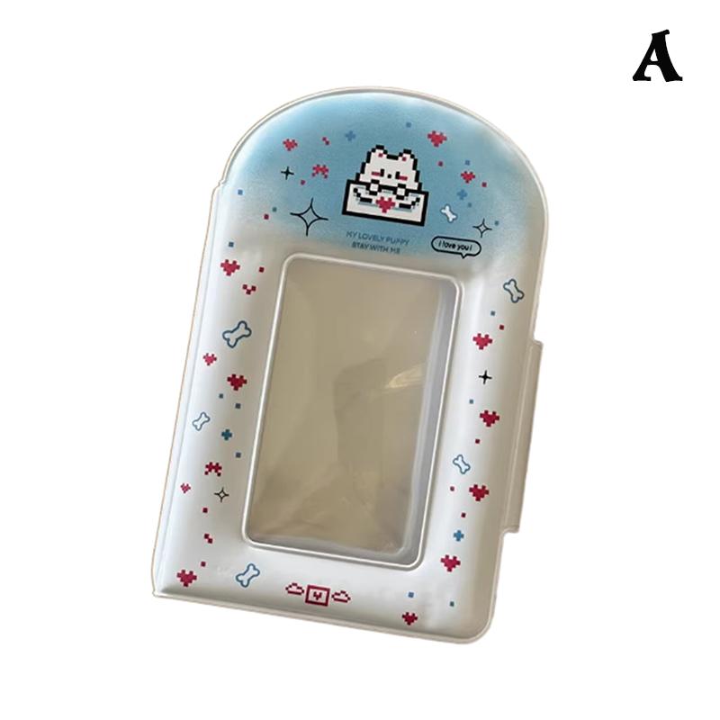 3 Inch Photocard Binder Photo Card Holder Card Sleeves Idol Id Cards Collector Kawaii 40Pcs Card Capacity Hollow Cartoon Album