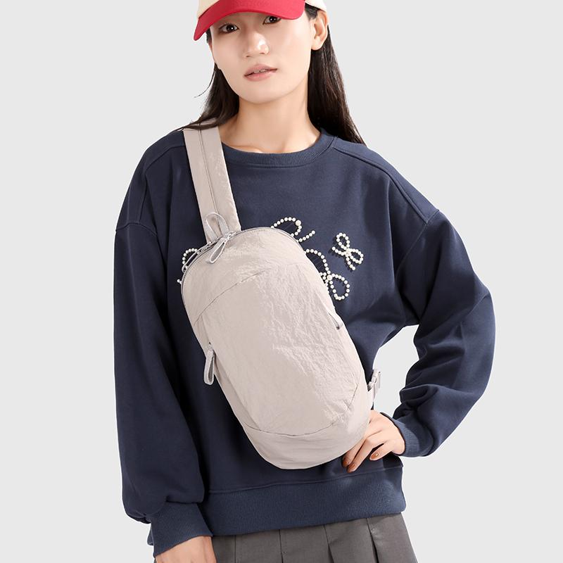 Сумка через плечо Спортивная нагрудная сумка для улицы Большой вместимости Однотонная сумка на плечо