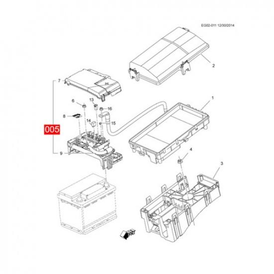 60/80/100/250А/300А Блок предохранителей переднего отсека Предохранитель для Cadillac 2014-2015 CTS