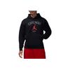 Jordan Logo Hooded Oversized Long Sleeve Pullover Sweatshirt Men Sweatshirt Black HF1494-010