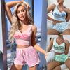 Summer New Women's Pajamas Two-Piece Sexy Camisole Vest Shorts Homewear Ladies Homewear Pajama Set Underwear Leisure Suit
