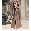 Tooxika New Solid Color Slim Fit Mid-length Woolen Coat Waisted Women's Woolen Coat