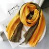 Scarf Autumn and Winter New Japanese Korean Striped Pure Color Cotton Linen Scarves for Women Muslim