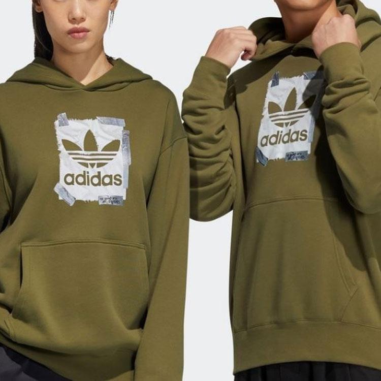 adidas Мужская толстовка с логотипом Originals Зеленая HL4102