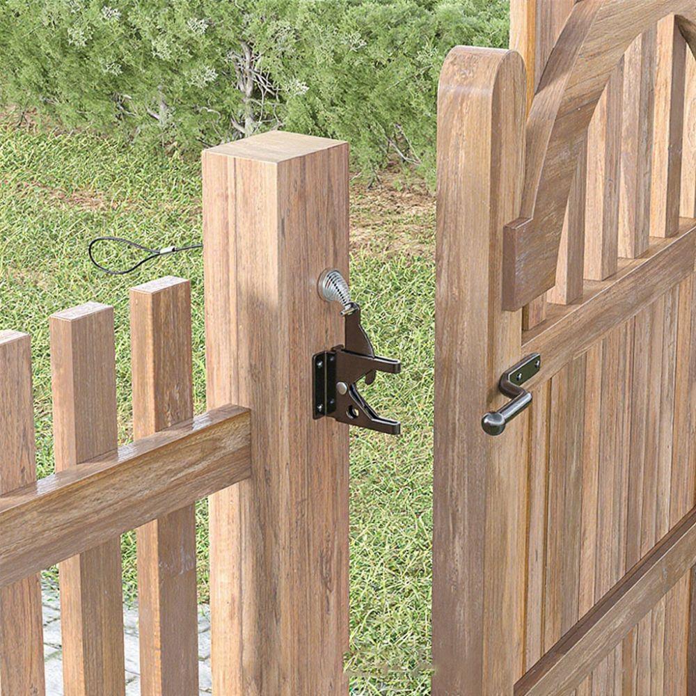 Carbon Steel Self Locking Gate Steel Spring Cable Garden Gate Fastener Outdoor Use