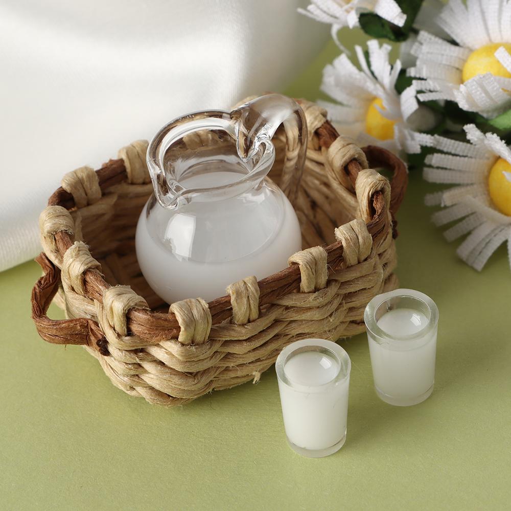 Toys Lemon Water Orange Juice Doll Accessories Miniature Drinks Jug Cup Drinking Model Coffee Milk