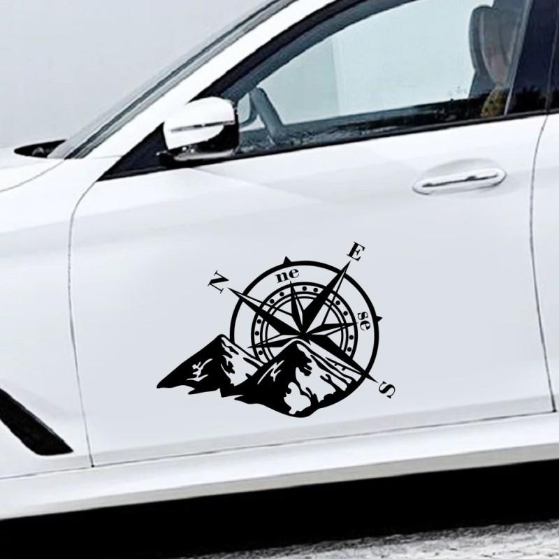 2 шт. Виниловая Автонаклейка Роза Навигация Наклейка на Авто Внедорожный Компас Тотем Горный Компас Капот Автомобиля