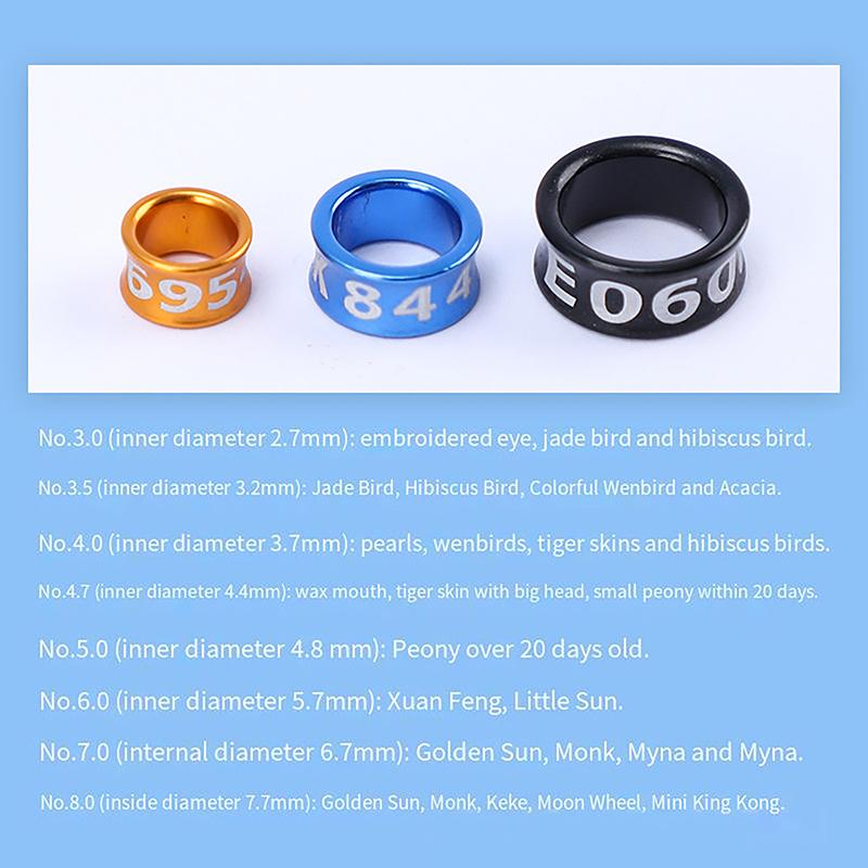 10 шт. сплава кольцо для ног птицы кольцо для ног голубей с пронумерованным инструментом для обучения полетам на открытом воздухе идентификационная этикетка для соревнований