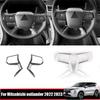 Для Mitsubishi Outlander 2024 Черный Карбоновый Кожух Рамки Рулевого Колеса Наклейки на Панель Управления Направлением Салона