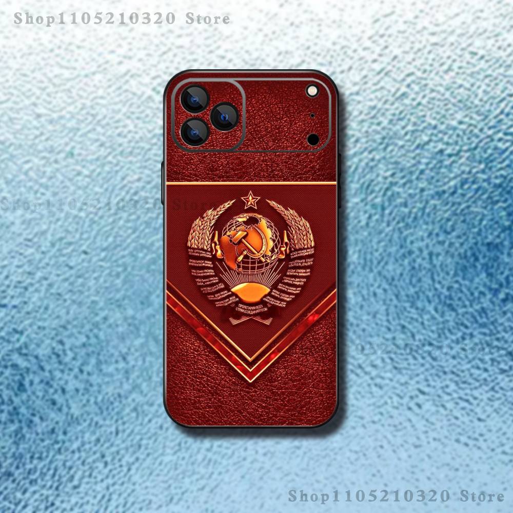 Чехол для телефона с медалью советского искусства для iPhone 17,16,15,14,13,12,Pro,Max,Plus,E,SE4,Air,Mini Черный Мягкий чехол