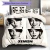 Park Jimin Pattern Bedding Home Decoration Birthday Gift ( 1 duvet cover + 2 pillowcase, without core),fan merchandise.