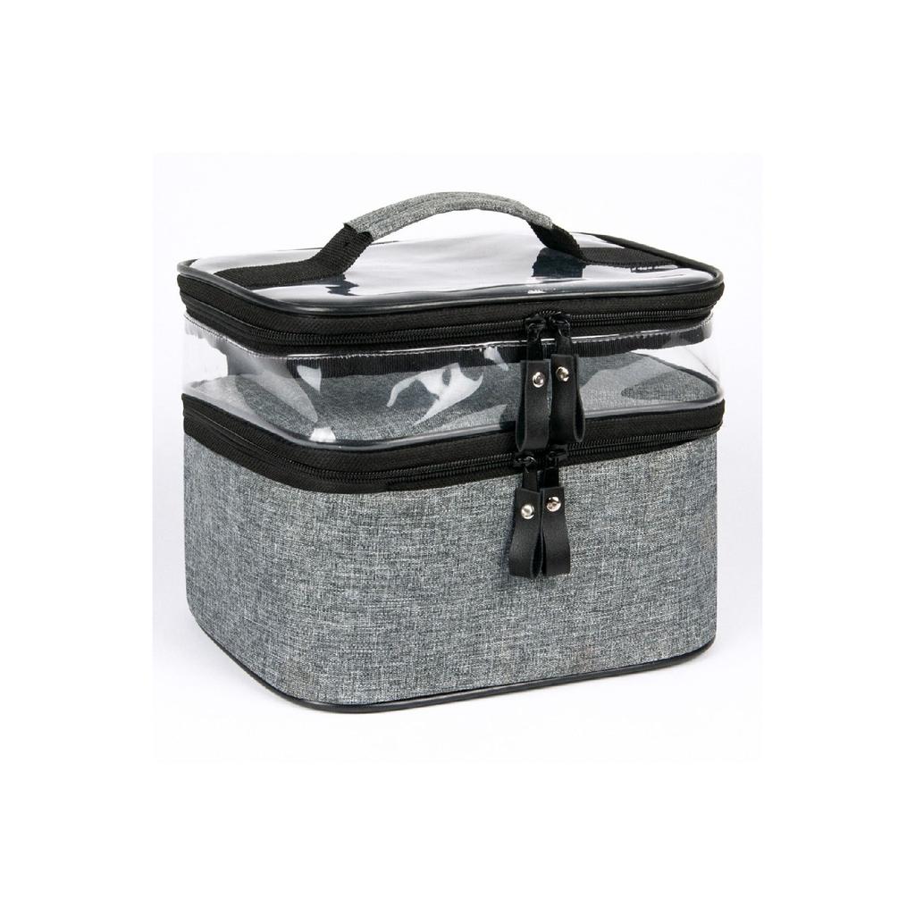 Женская косметичка с двумя большими отделениями, складной органайзер для путешествий, косметичка с вешалкой