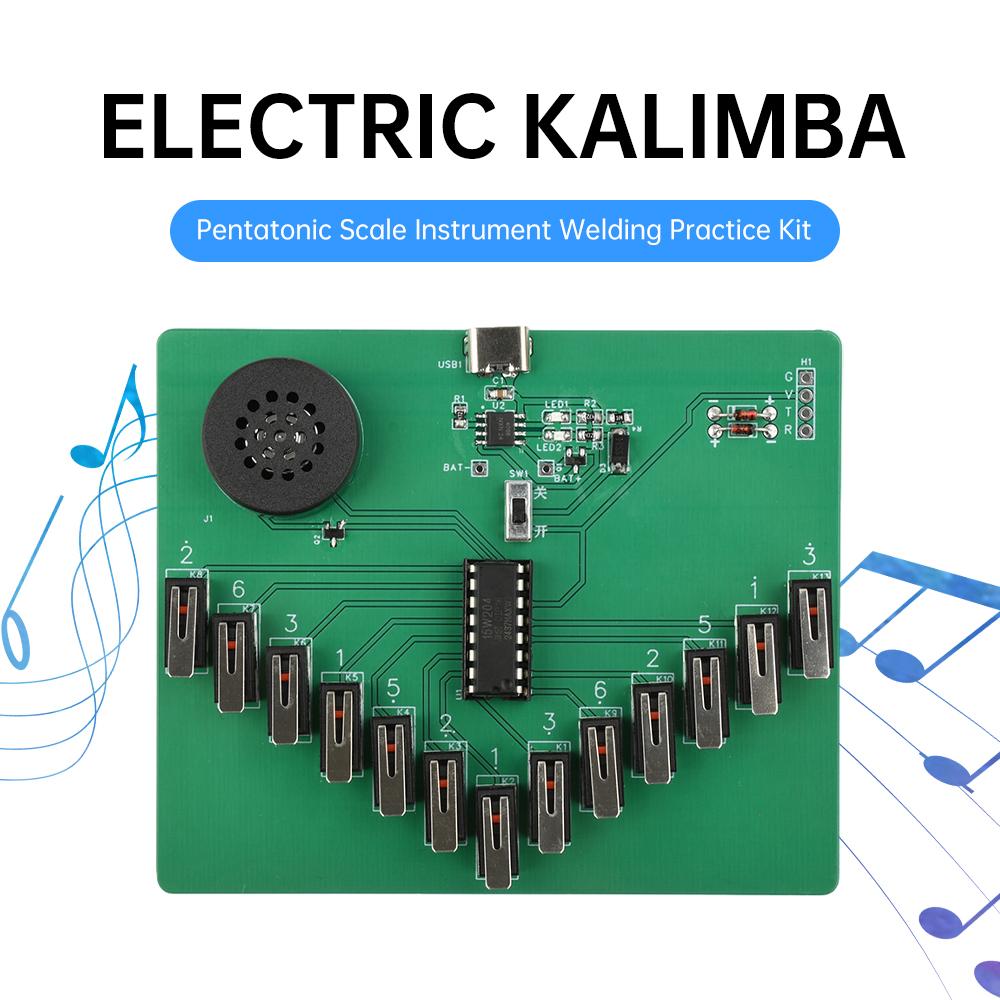 DC 3-5V Type-C Электронная Калимба DIY Наборы Пентатоническая Шкала Музыкальный Инструмент Плата Схемы Практика Пайки Обучающие Детали Набор