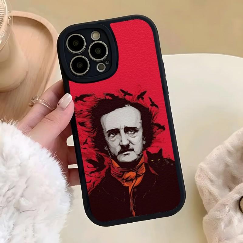 Чехол для телефона Эдгар Аллан По для iPhone 14 Pro Max 13 12 11 Mini X Xr Xs 8 7 Plus Силиконовый чехол из кожи ягненка