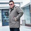 Осенние и зимние пуховики, модная мужская одежда, плотные свободные куртки средней и большой длины из хлопка, теплые и повседневные куртки из хлопка, верхняя одежда