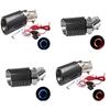 Polished Car Exhaust Pipe Muffle Blue Red LED Glowing Long Lasting Auto Exhaust Tip Muffler Replacement
