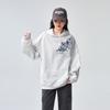 Exquisite Blue and White Embroidery Hoodie