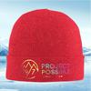 Mountain symbol logo and the text of project possible Men Women Unisex Knitted Hat Beanie Pullover Cap Winter Thermal Warm Chris