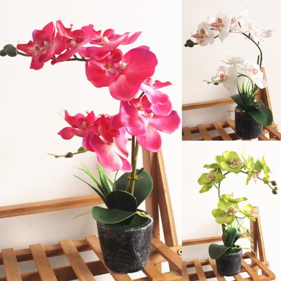 Искусственный цветок фаленопсиса, поддельное растение, бонсай, домашний офис, магазин, кафе, декор