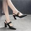 Pointed Simple Buckle Single Shoes Women's Summer New Bag Head Empty Sandals High Heels Sandals Women's Shoes