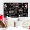 50th Birthday Decorations for Women, 1976 Birthday Banner Party Supplies, Rose Gold 50 Year Old Birthday Party Favors, Back In
