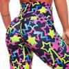 3D Colourful Star Print High Waist Stretch Fitness Yoga Trousers Outdoor Fashion Hip Lift Bottoming Fitness Trousers