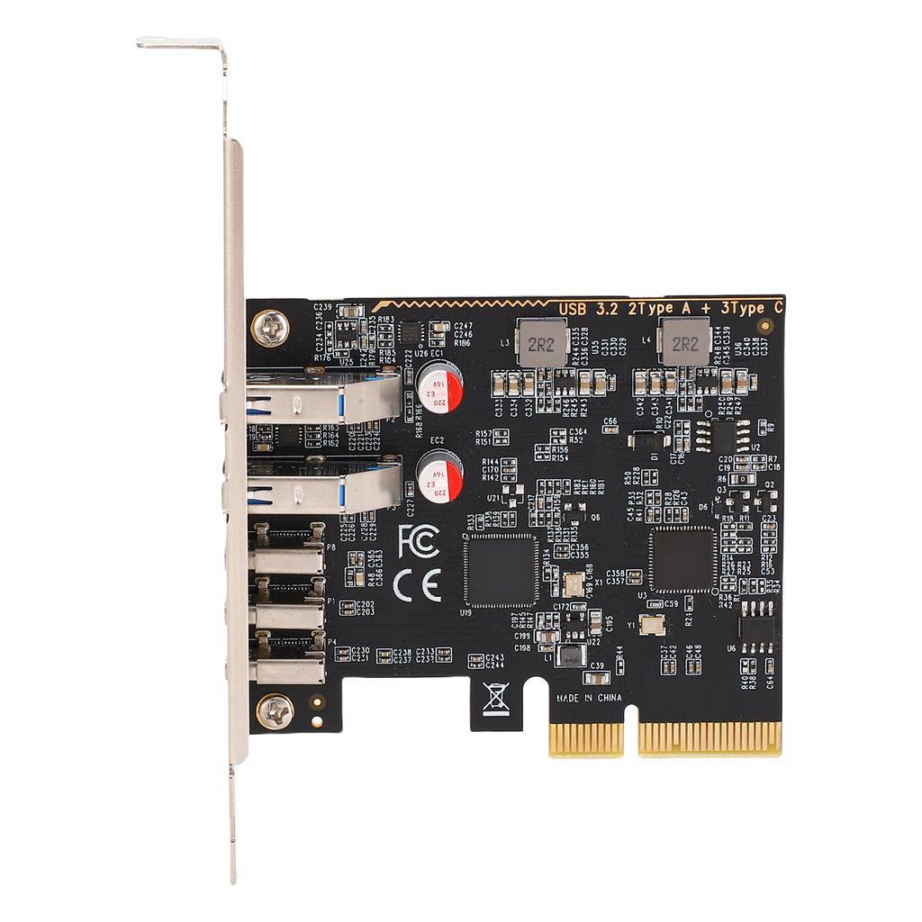 5 Ports PCIE USB 3.0 Card 10Gbps PCI Express to USB3.0 Type C Expansion Card for Desktop PC
