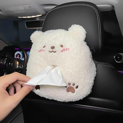 Автомобильная коробка для салфеток Милые плюшевые животные Держатель для салфеток Портативный ящик для хранения Коробка для подлокотника автомобильного сиденья Коробки для салфеток Сумка