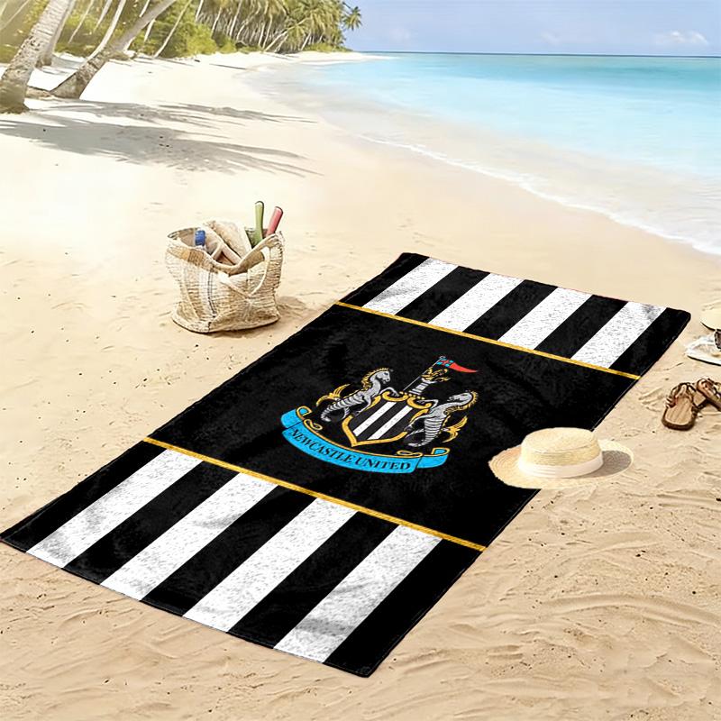 Newcastle United Logo Print Beach Towel, Large Soft Quick Dry Towel for Beach Camping Swimming