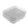 Leeseph Air Fryer Rack, Stainless Steel Air Fryer Universal Accessories, 3 Stackable Grill Dehydrator Racks, Fits Air Fryer Oven