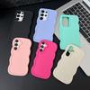 For Samsung S24 S22 Ultra Plus S23 S21 S20 Fe A55 A54 A53 A52 A35 A34 A25 15 A5g Wave Frame Cloud Candy Color Square Tpu Soft Phone Case Cover