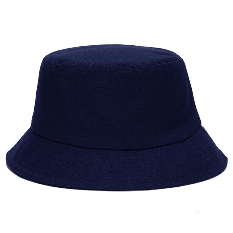 Solid Fashion Bucket Hats Summer Hat For Women Men Sun Cotton Flat Top Hat Fisherman Panama Hats
