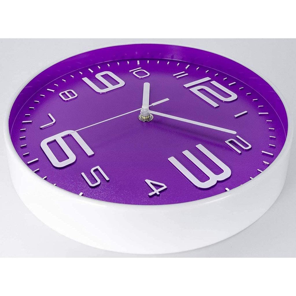 Wall Clock 12" Silent Quartz Decorative Latest Wall Clock Non-Ticking Classic Clock Battery Operated Round Easy to Read for Room/Home