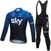 Men Women Cycling Jersey Bib Shorts Set Breathable Long Sleeve Road Bike Outfit